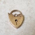 Small Heart Padlock in 9ct Gold