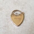 Small Heart Padlock in 9ct Gold
