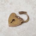 Small Heart Padlock in 9ct Gold