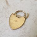Engraved Heart Padlock in 9ct Gold