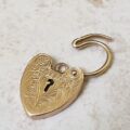 Engraved Heart Padlock in 9ct Gold
