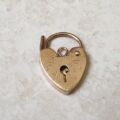 Small Heart Padlock in 9ct Gold