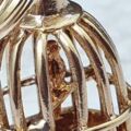 Bird In Birdcage Charm Pendant in 9ct Gold