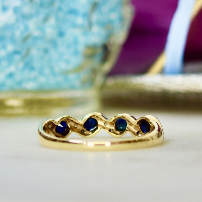 Sapphire and Diamond Ring in 9ct Gold