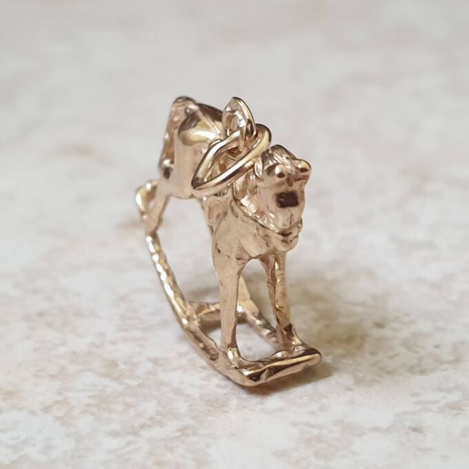 Rocking Horse Charm Pendant in 9ct Gold