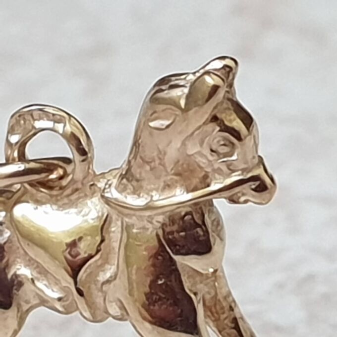 Rocking Horse Charm Pendant in 9ct Gold