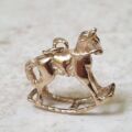 Rocking Horse Charm Pendant in 9ct Gold