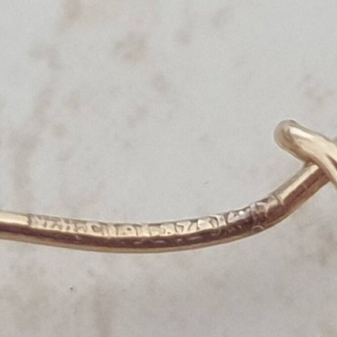 Reserved – Garnet Drop Earrings in 9ct Gold