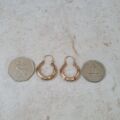 Patterned Hoop Earrings in 9ct Gold