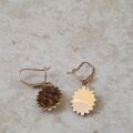 Reserved – Garnet Drop Earrings in 9ct Gold