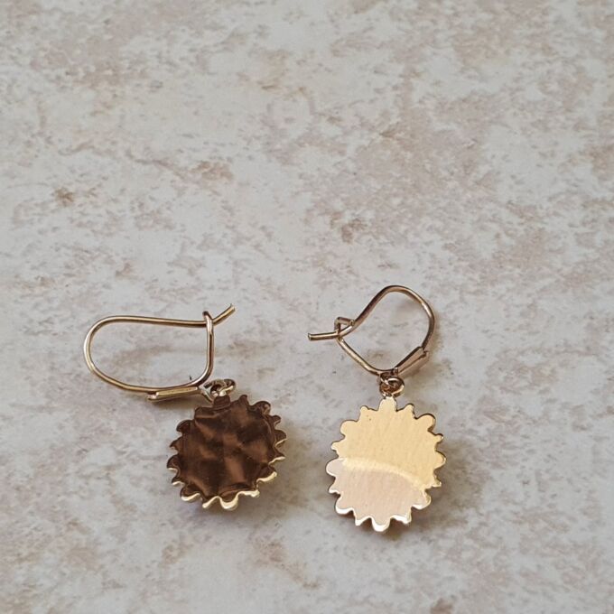 Reserved – Garnet Drop Earrings in 9ct Gold