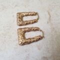 Large Geometric Handbag Shaped Earrings in 9ct Gold