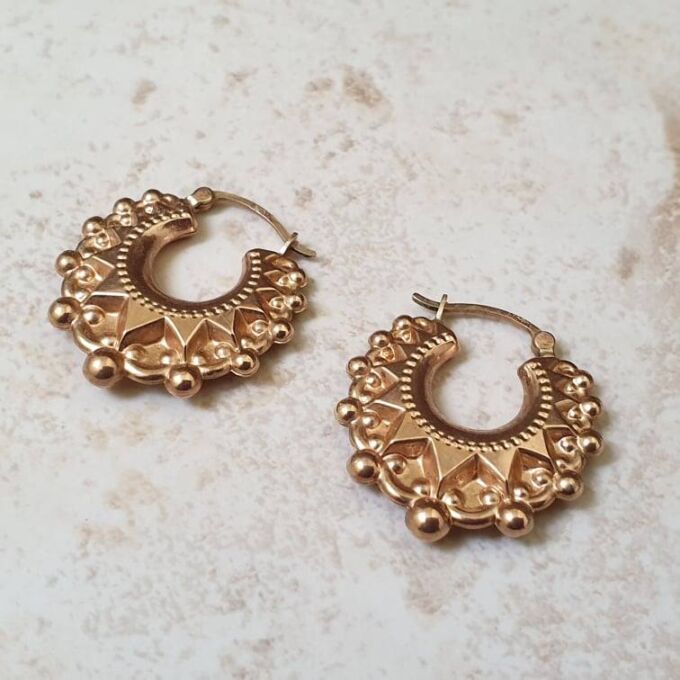 Gypsy Creole Earrings in 9ct Gold