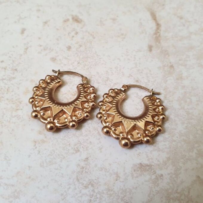 Gypsy Creole Earrings in 9ct Gold