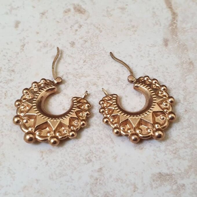 Gypsy Creole Earrings in 9ct Gold
