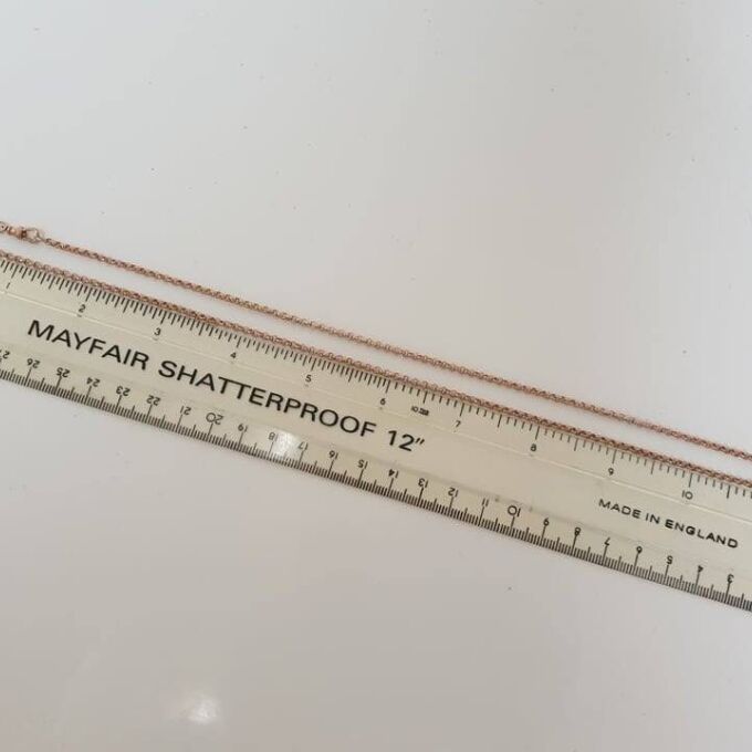 Reserved – Belcher or Rolo Chain in 9ct Rose Gold, 22 inches