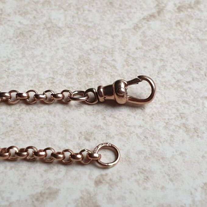 Reserved – Belcher or Rolo Chain in 9ct Rose Gold, 22 inches