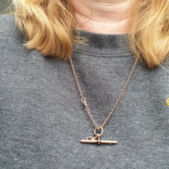 Reserved – Belcher or Rolo Chain in 9ct Rose Gold, 22 inches