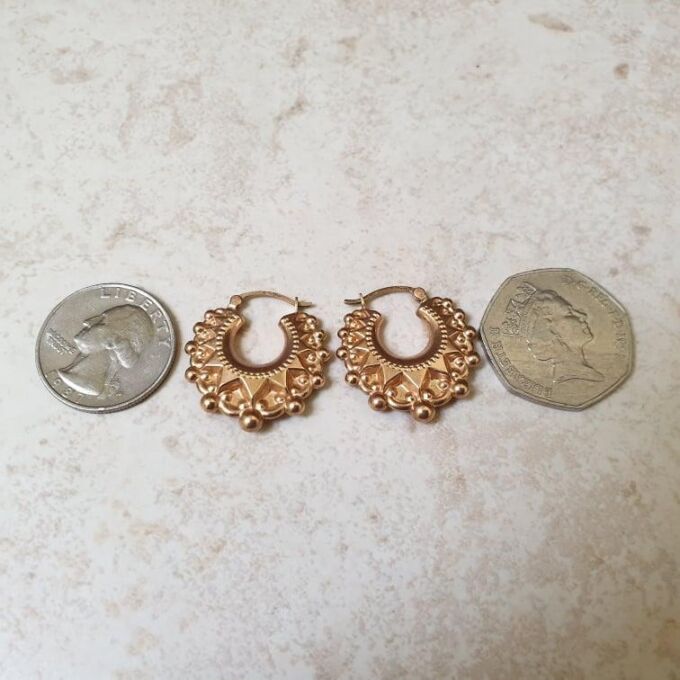 Gypsy Creole Earrings in 9ct Gold