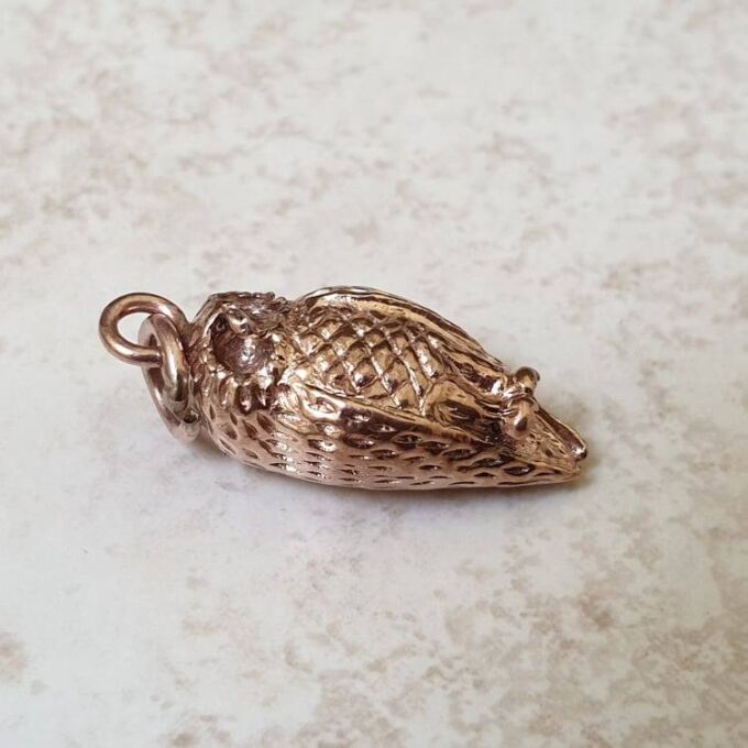 Reserved – Heavyweight Owl Pendant in 9ct Gold