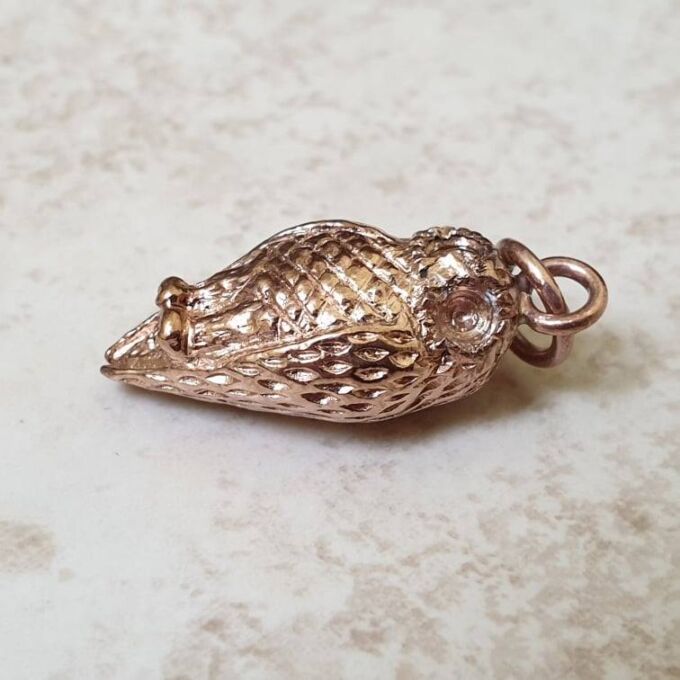 Reserved – Heavyweight Owl Pendant in 9ct Gold