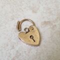 Small Engraved Front Padlock in 9ct Gold