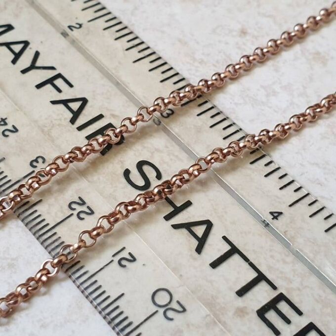 Reserved – Belcher or Rolo Chain in 9ct Rose Gold, 22 inches