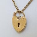 Engraved Heart Padlock in 9ct Gold