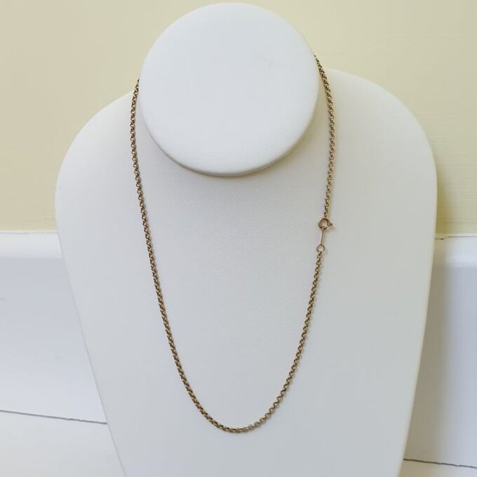 Rolo or Belcher Chain in 9ct Gold, 17 inches.