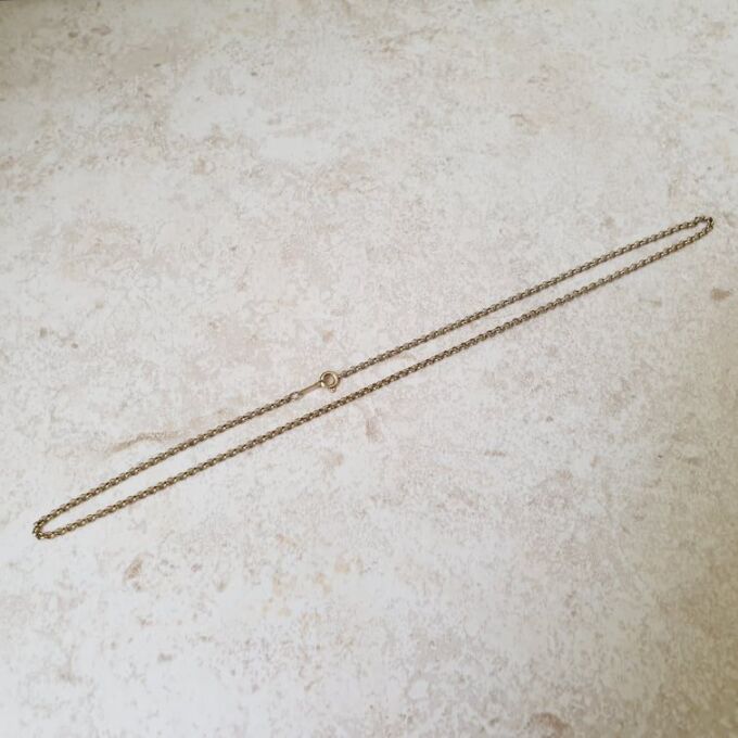 Rolo or Belcher Chain in 9ct Gold, 17 inches.