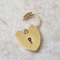 Engraved Heart Padlock in 9ct Gold