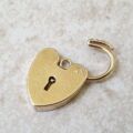 Engraved Heart Padlock in 9ct Gold