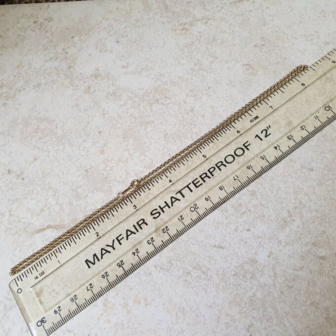 Rolo or Belcher Chain in 9ct Gold, 17 inches.