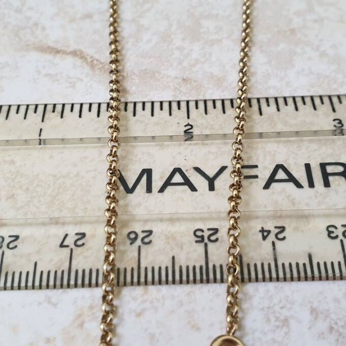 Rolo or Belcher Chain in 9ct Gold, 17 inches.