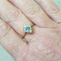 Unusual Diamond Shaped Cluster Ring in 9ct Gold