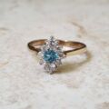 Unusual Diamond Shaped Cluster Ring in 9ct Gold