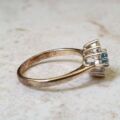 Unusual Diamond Shaped Cluster Ring in 9ct Gold