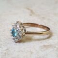 Unusual Diamond Shaped Cluster Ring in 9ct Gold