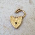 Small Engraved Padlock in 9ct Gold