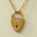 Small Engraved Padlock in 9ct Gold