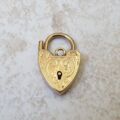 Small Engraved Padlock in 9ct Gold