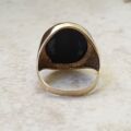 Oval Onyx Signet Ring in 9ct Gold