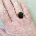 Oval Onyx Signet Ring in 9ct Gold