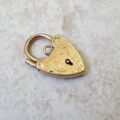 Small Engraved Padlock in 9ct Gold