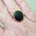 Oval Onyx Signet Ring in 9ct Gold