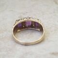 Three Stone Amethyst Ring in 9ct Gold