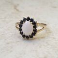 Opal & Sapphire Ring in 9ct Gold