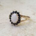 Opal & Sapphire Ring in 9ct Gold