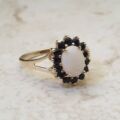 Opal & Sapphire Ring in 9ct Gold