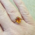 Citrine Solitaire Ring in 9ct Gold